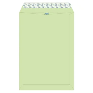 FIS Color Envelopes Peel & Seal, Pastel Colors, Pack of 50 Pcs. Green Color, C4 (324 x 229 mm), 80 GSM