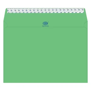 FIS Color Envelopes Peel & Seal, Neon Colors, Pack of 50 Pcs. Green Color, C4 (229 x 324 mm), 80 GSM