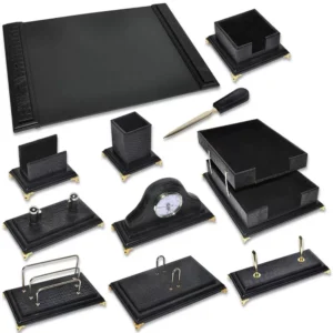 11-Piece FIS Executive Desk Set Italian PU