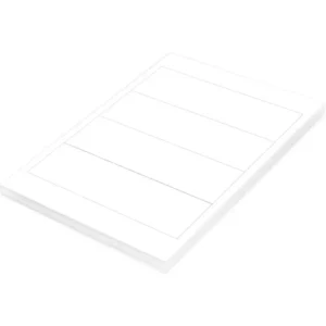 FIS Multipurpose Laser Labels, Colour White, Size 192X59mm (4 Stickers x 100 Sheet) A4 Size, E.U. Origin Material