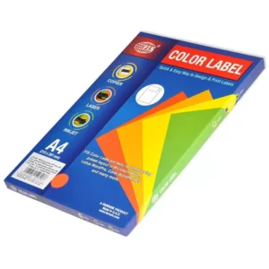 100-Sheets FIS A4 Color Label Fluorescent Red