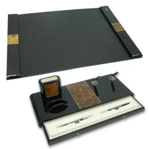 FIS Executive Wooden Desk Sets, Set of 2 Pieces