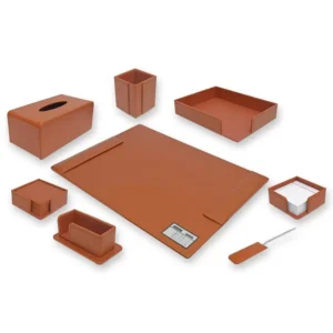 FIS Executive Desk Set 8 pieces, Brown Color