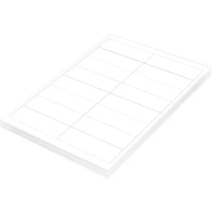 FIS Multipurpose Laser Labels, Colour White, Size 99X33.87mm (16 Stickers x 100 Sheet) A4 Size, E.U. Origin Material