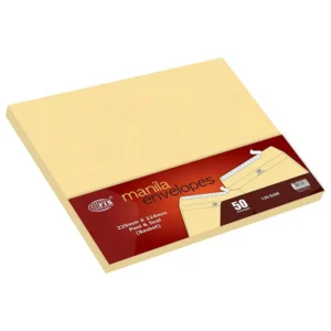 FIS Manila Envelopes Peel & Seal, Basket, Pack of 50 Pcs. C4 (229 x 324 mm), 120 GSM