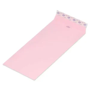 FIS Pack of 50 Pastel Color Envelopes,  80 GSM, Peel & Seal, Size 9 X 4 Inch, Color Pink
