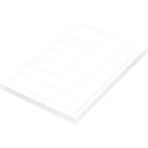 FIS Multipurpose Laser Labels, Colour White, Size 192X38mm (7 Stickers x 100 Sheet) A4 Size, E.U. Origin Material
