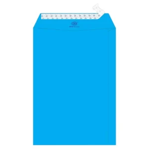FIS Color Envelopes, Peel & Seal, Neon Blue Colors, Pack of 50 Pcs. 9 x 6 inch, 80 GSM
