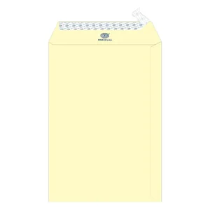 FIS Color Envelopes Peel & Seal, Pastel Colors, Pack of 50 Pcs. Cream Color, 10 x 7 Inch, 80 GSM