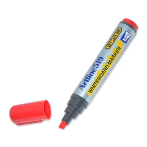 Artline White Board Marker Broad Pack of 12,  Dry Safe, Red, 519 – ARMK519RE