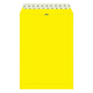 FIS Color Envelopes Peel & Seal, Neon Colors, Pack of 50 Pcs. Lemon Color, C4 (324 x 229 mm), 80 GSM