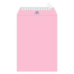 FIS Color Envelopes, Peel & Seal, Pastel Pink Colors, Pack of 50 Pcs. 9 x 6 inch, 80 GSM