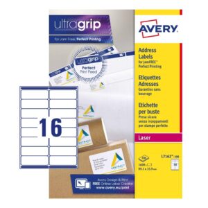 ADDRESS LABELS L7163-100 WITH ULTRAGRIP AND QUICKPEEL TECHNOLOGY, 99.1 X 38.1 MM, 14 LABELS PER SHEET, 100 SHEETS IN A PACK