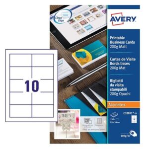 PREMIUM BUSINESS CARDS C32015-10, 85 X 54 MM, MATT, 260GSM, 8 CARDS PER SHEET, 10 SHEETS IN A PACK