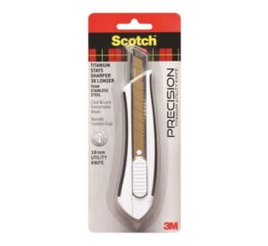 SCOTCH TITANIUM UTILITY KNIFE TI-KL. PRECISION KNIFE OF 18MM BLADE, 1 KNIFE/PACK