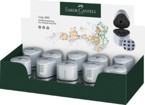 FABER-CASTELL TRIO SHARPENER RED / BLUE 3 HOLE