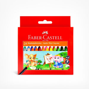 FABER-CASTELL JUMBO WAX CRAYONS 24 COLOR 90MM
