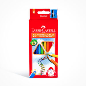FABER-CASTELL JUNIOR TRI COLOUR PENCILS 20 COLOUR