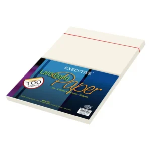 FIS Executive Laid Bond Paper, 100 Sheets, 100 gsm, Camelle White Color, A4 Size – FSPA100CWH