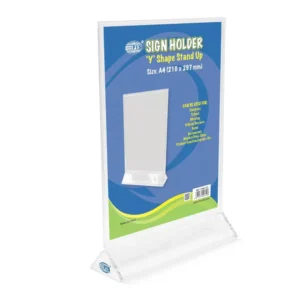 FIS Y-Shape Stand – Up Sign Holder Portrait A4 (210 X 297MM) Size – FSNA1503