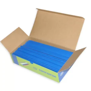 100-Piece FIS Plastic Sliding Bar Blue 6mm, 60-Sheets Capacity – FSPG06-BL
