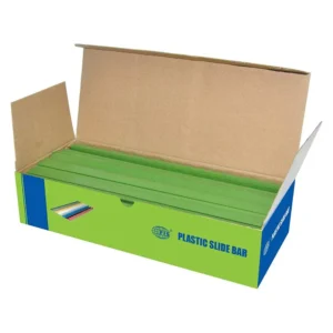 FIS Plastic Sliding Bar 3mm, 30 Sheets Capacity, Green Color, Box of 100 Pcs. – FSPG03-GR