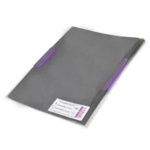 Durable 230412 clip-on folder Duraswing Color for 30 sheets DIN A4, bag of 5 pieces, anthracite with purple clip