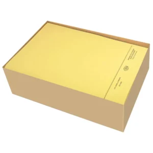 FIS Square Cut Folders With 8 cm Fastener Yellow Color, Pack of 50 Pcs, 320 gsm, F/S (210 x 330 mm) Size – FSFF7FYL