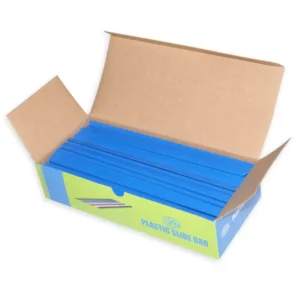 100-Piece FIS Plastic Sliding Bar Blue 5mm, 50-Sheets Capacity – FSPG05-BL