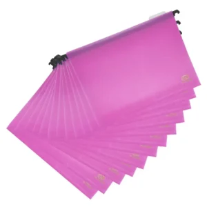 FIS PP Hanging Files with Indicator Pack of 12 Pcs. Pink Color, 260 x 365 mm Size – FSHF01ROSE