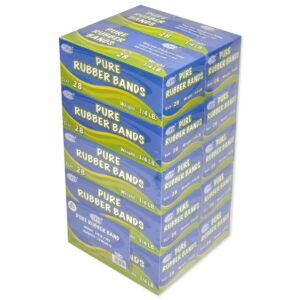 10 Boxes FIS Pure Rubber Bands, Size 28 Yellow – FSRB28