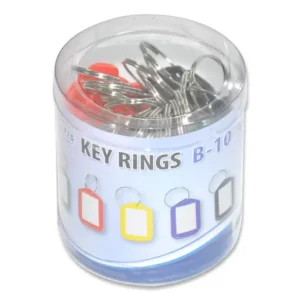 FIS Key Rings 25 Pieces Per Pack, Assorted Colors, 5 x 3 cm Size – FSKCB-10