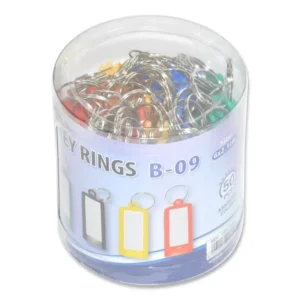 FIS Key Rings 50 Pieces Per Pack, Assorted Colors, 6 x 2.1 cm Size – FSKCB-09