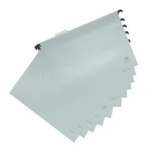 FIS PP Hanging Files with Indicator Pack of 12 Pcs. Grey Color, 260 x 365 mm Size – FSHF01GY