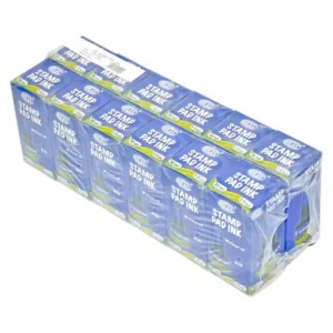 12-Piece FIS Stamp Pad Inks 30 ml, Blue Color – FSIK030BL