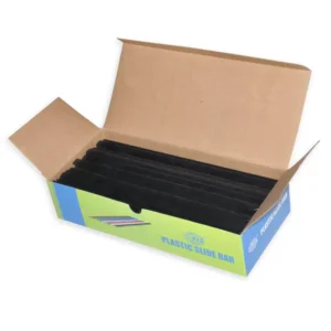 100-Piece FIS Plastic Sliding Bar Black 5mm, 50-Sheets Capacity – FSPG05-BK