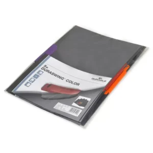 Durable 230400 clamp folder Duraswing Color for 30 sheets DIN A4, bag of 5 pieces, anthracite with coloured clamp