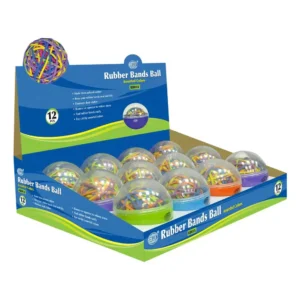 FIS Rubber Bands Ball 89×1.7mm Size, Pack Of 12 Pcs, Assorted Colors, 120 grams – FSRB01A