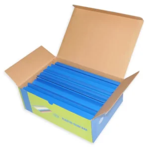 100-Piece FIS Plastic Sliding Bar Blue 15mm, 150-Sheets Capacity – FSPG15-BL