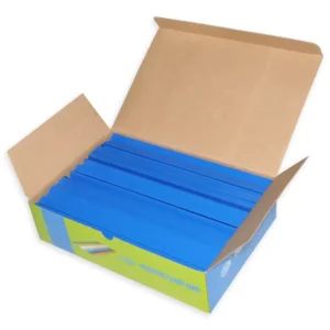 100-Piece FIS Plastic Sliding Bar Blue 10mm, 100-Sheets Capacity – FSPG10-BL