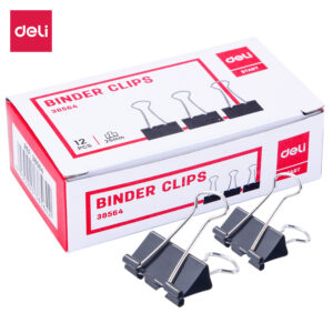 Black Binder Clips 25mm (1X12)