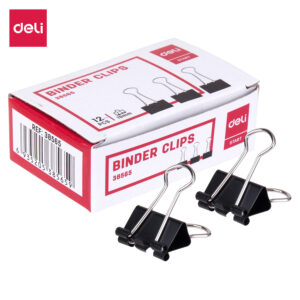 Black Binder Clips 19mm (1X12)