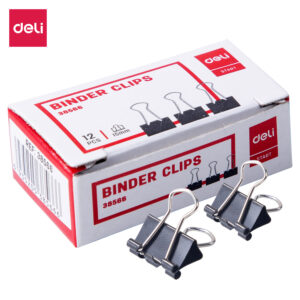 Black Binder Clips 15mm (1×12)