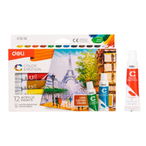 Acrylic Colors 12 Colors, 12ml