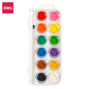 Water Color Cake Paint 12 Colors With Brush