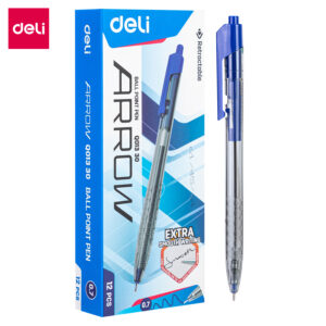 Retractable S/Ballpoint Pen 0.7mm (1×12) (BL)