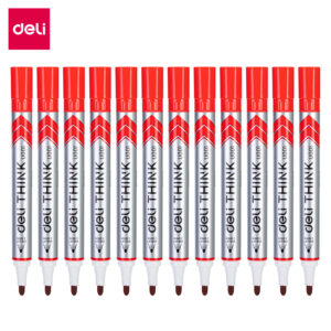 Dry Erase Marker Bullet Thin Red (1×12)
