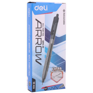 Ball Point 0.7mm BK (1×12) (Retractable)