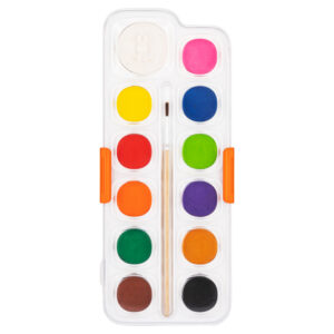 Water Color Cake Paint 12 Colors + Brush