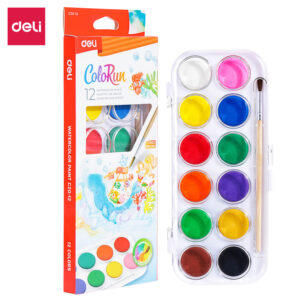 Deli Watercolor Cake + Brush 12 Colors